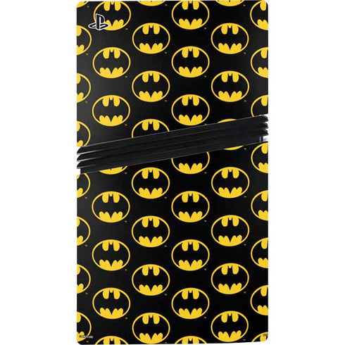 DC Comics Batman Logo Pattern PS5 Pro Console Skin